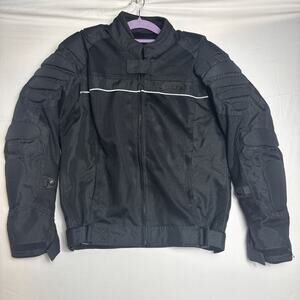 BiLT Motorcycle Soft Armored Jacket Mens M Black Biker MotoGP BLM3